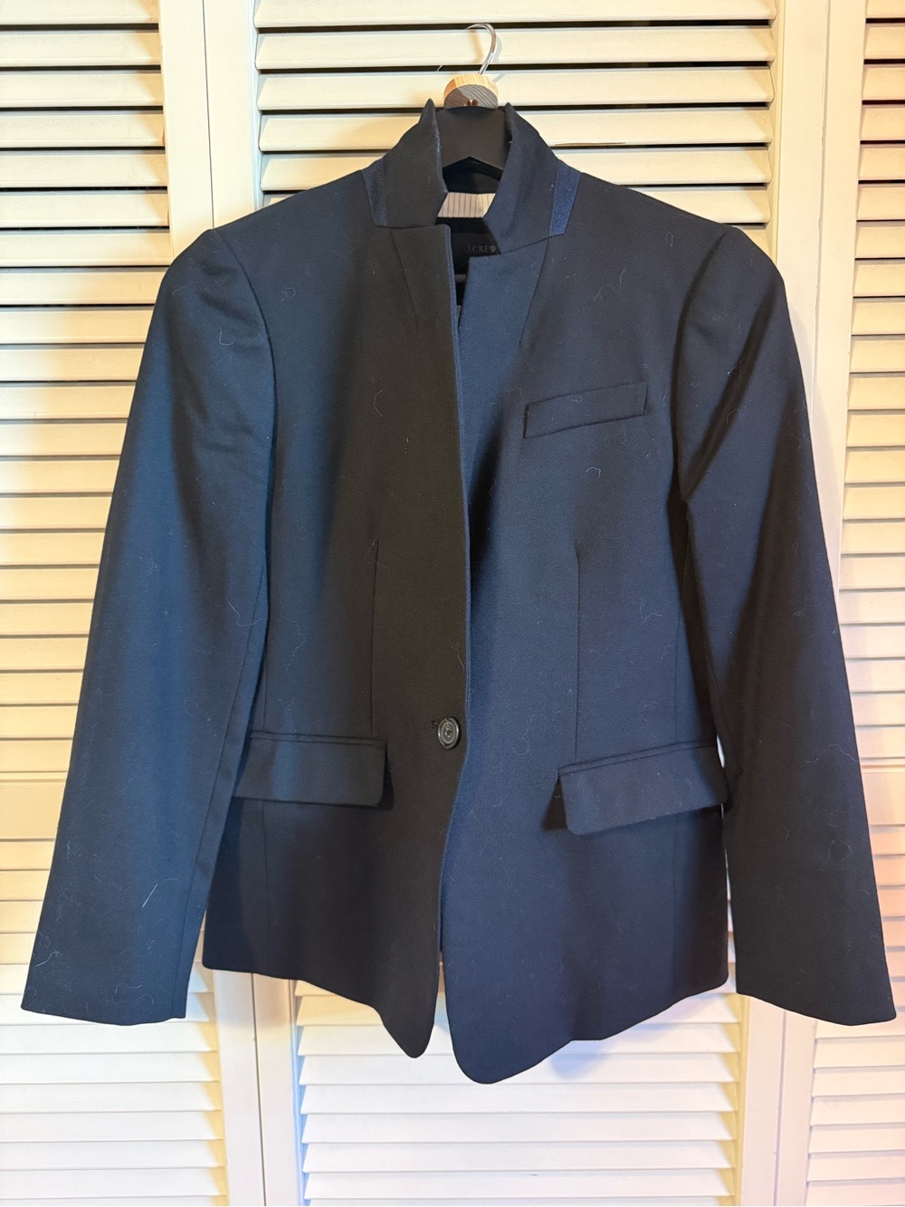 J.Crew Wool Blazer with Stand Collar